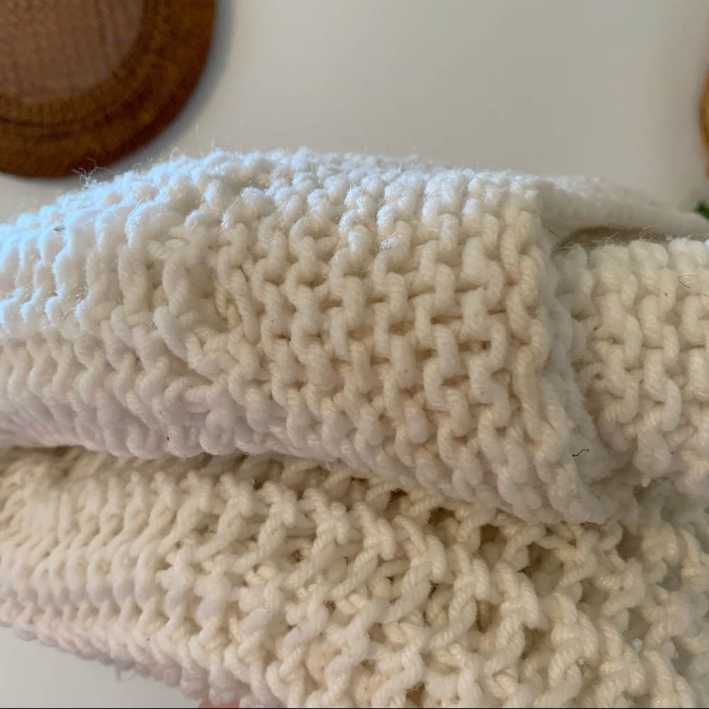 Vintage Cream Crochet Macrame Afghan Throw Blanket - Picture 6 of 8